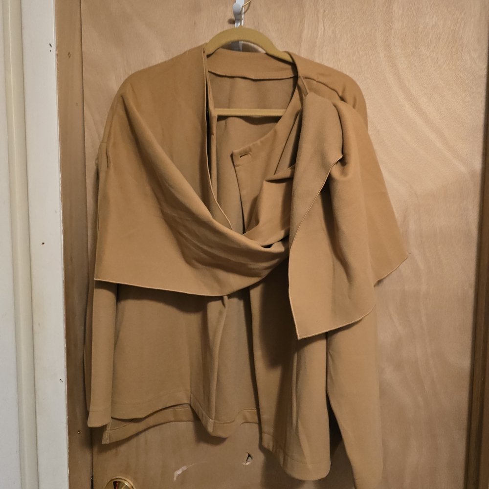 NEW Tan Shawl Collar Cardigan Cape